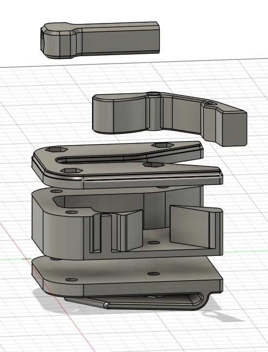 Beltclip with with safety mechanism