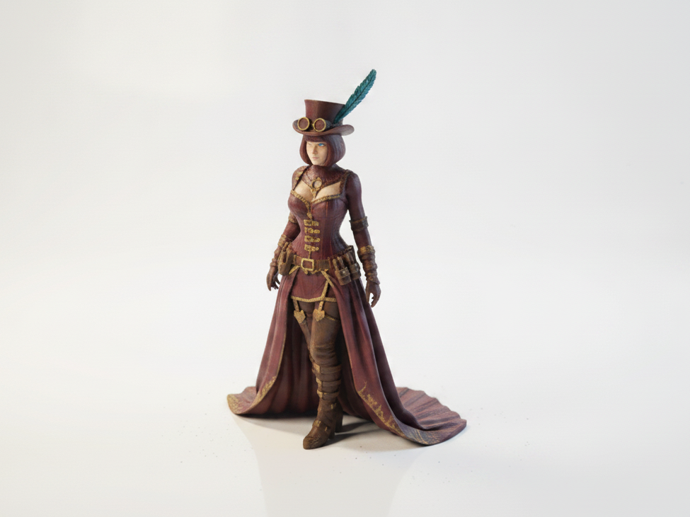 Victorian Lady Figurine Female Character 3D Printable
