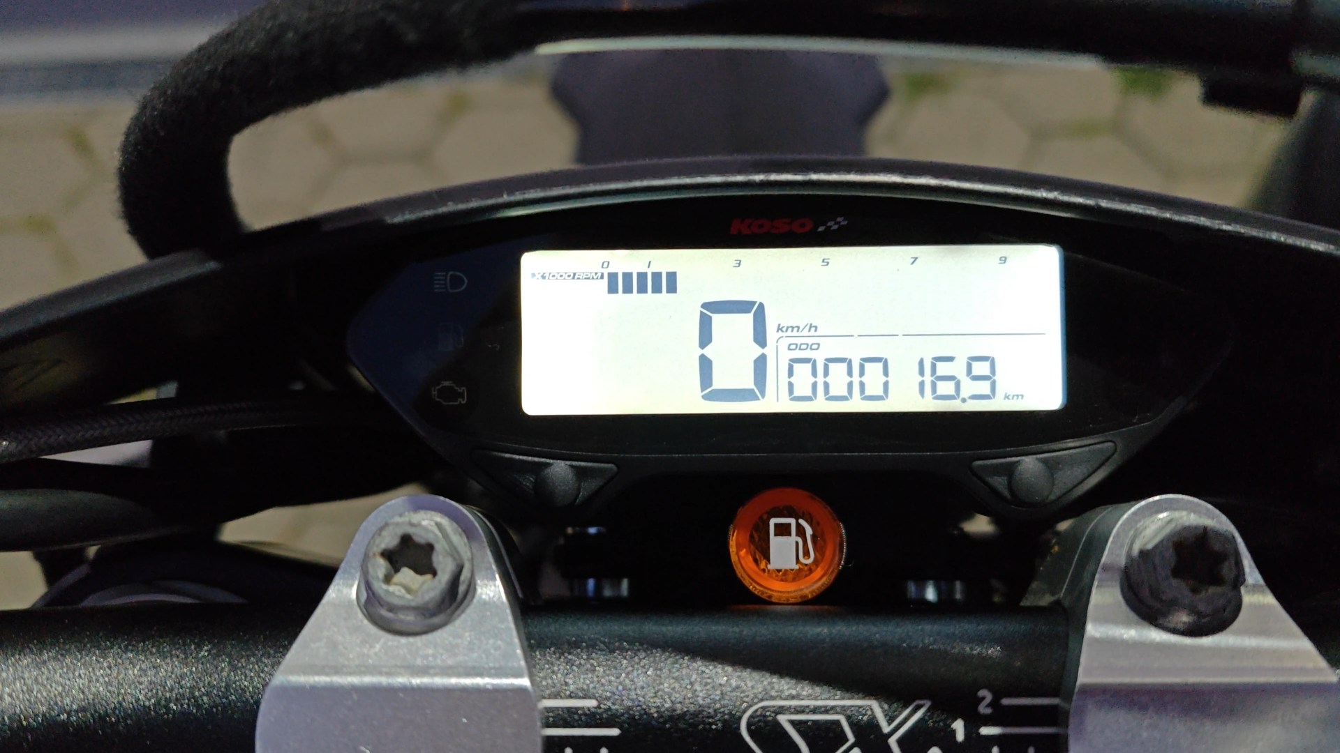 Koso DB01RN speedo holder Husaberg 70° with wiring instructions 390 450 570