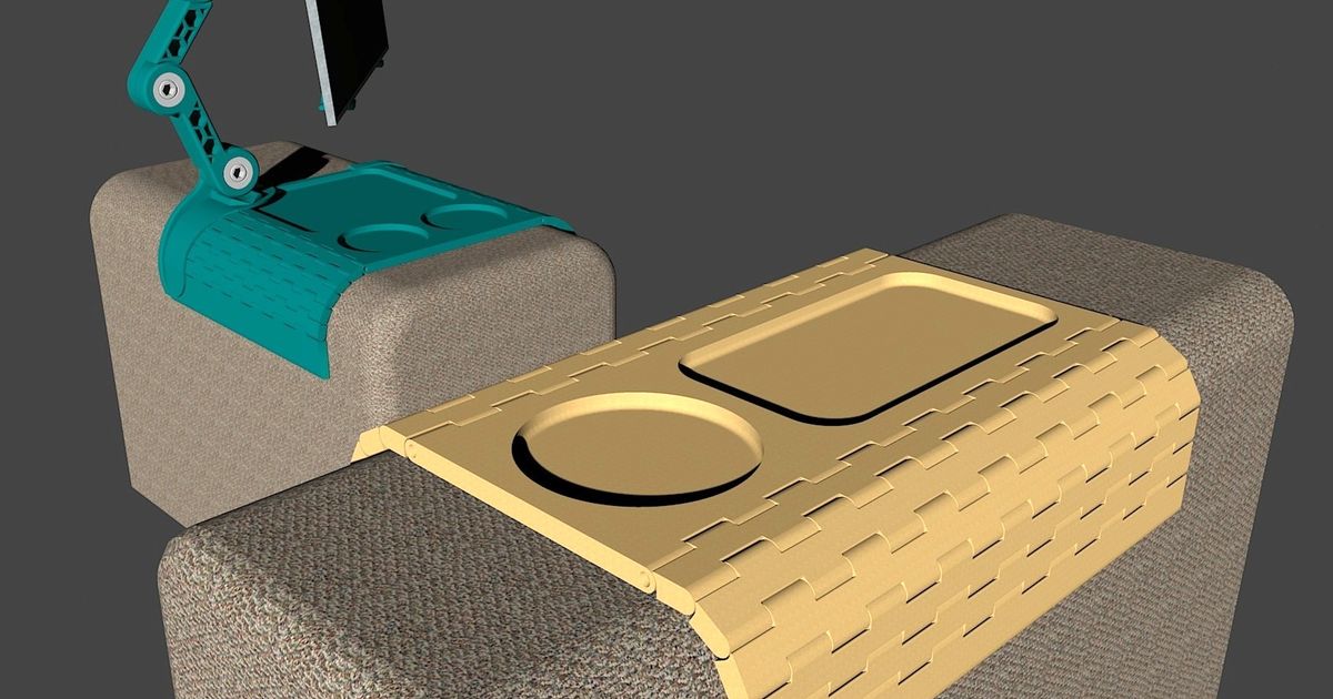 Couch Armrest Table with optional Tablet Holder by transformat ...