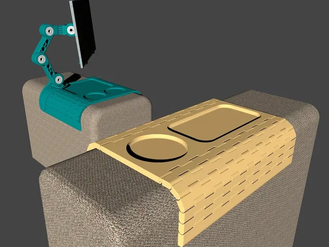 Couch Armrest Table with optional Tablet Holder