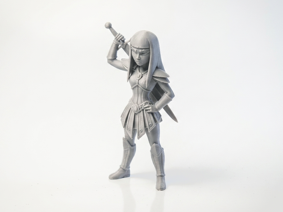 Sword Lady Warrior Figurine Female Figures 3D Printable