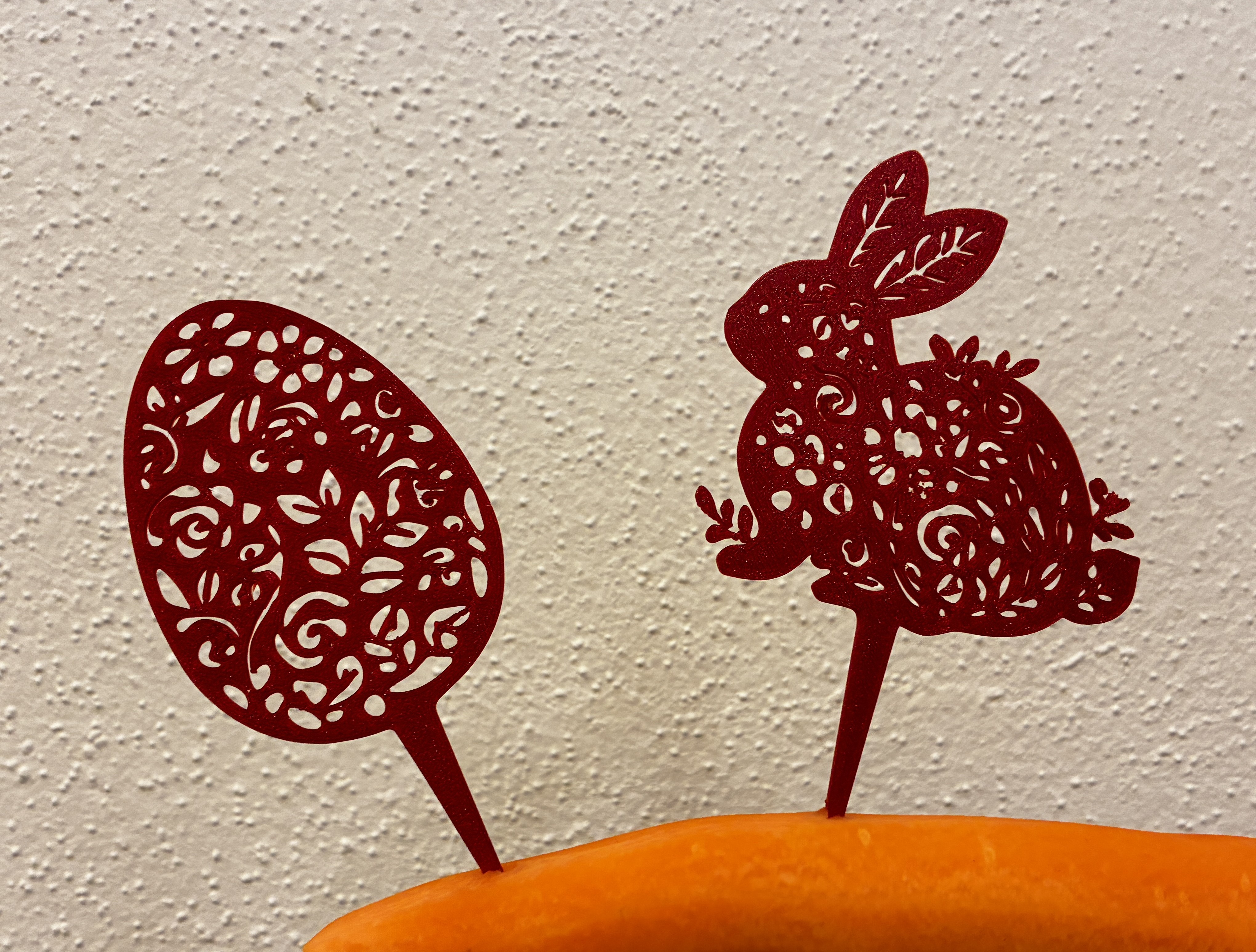 Intricate Easter Cake Toppers – Egg & Bunny / Filigrane Osterstecker