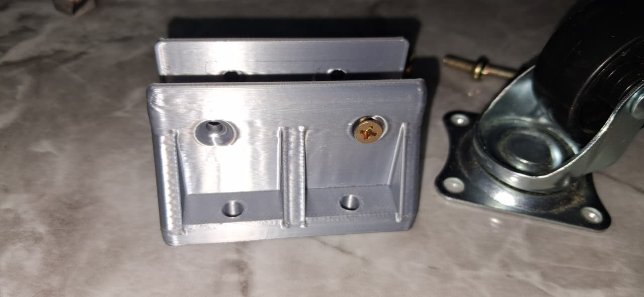 Sapata em U para rodízio em MDF 15mm