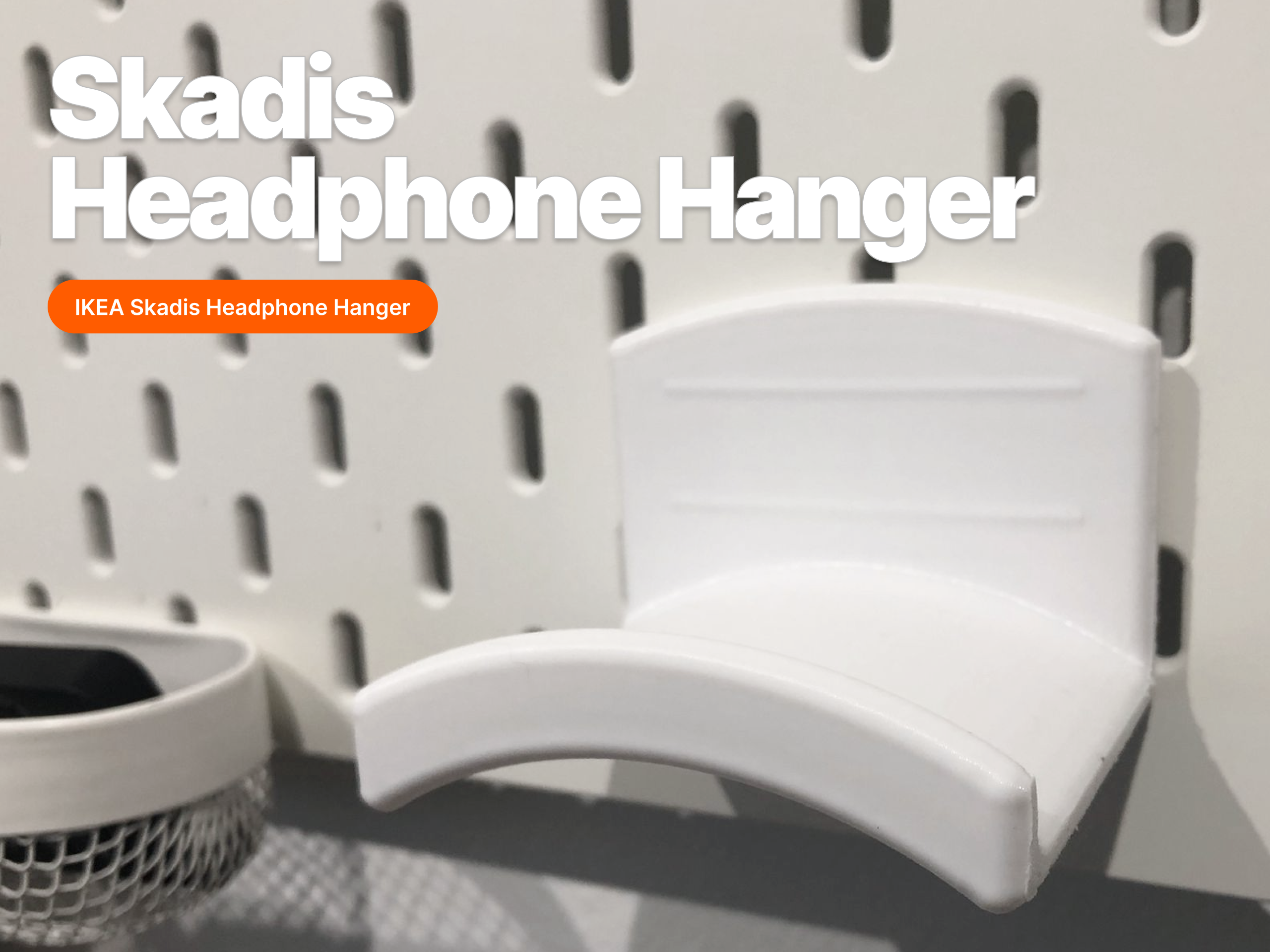 IKEA Skadis Headphone Hanger / Holder (55mm wide)