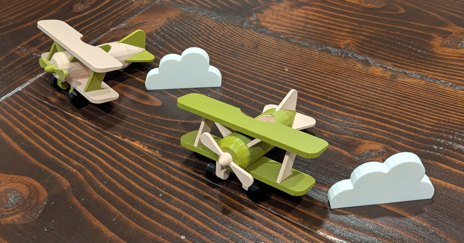 Dual Color Biplane Mobile for Baby Room - Remix