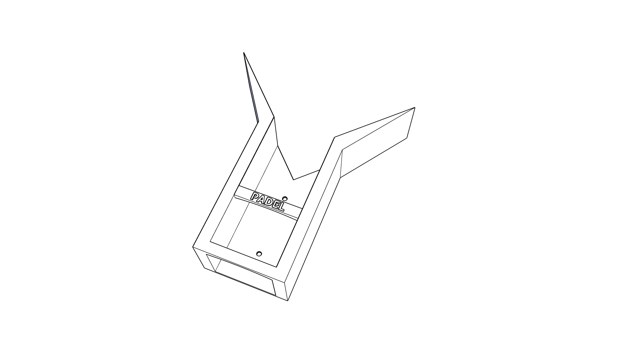 Padelracket wall