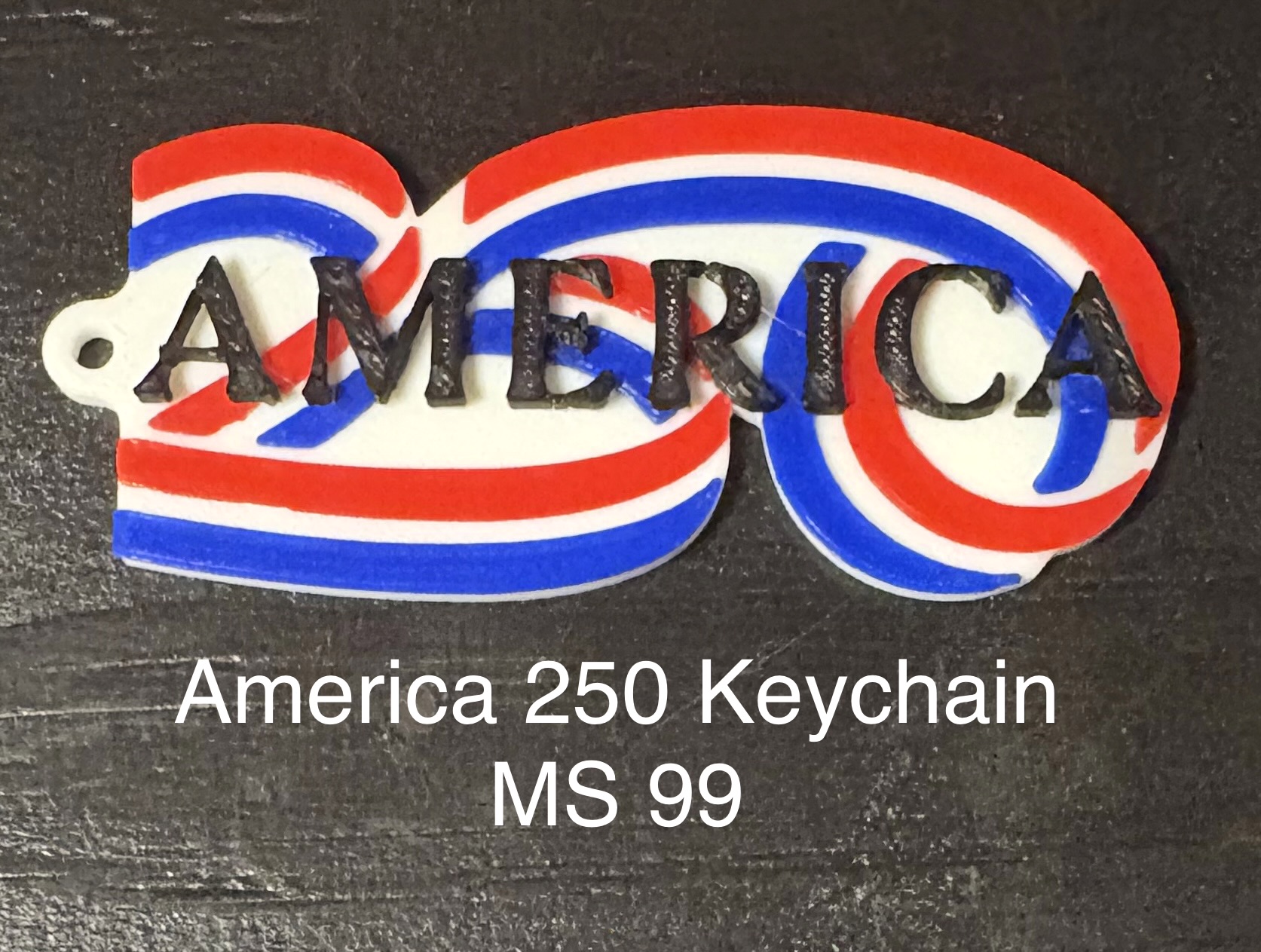 America 250 Keychain 3D model