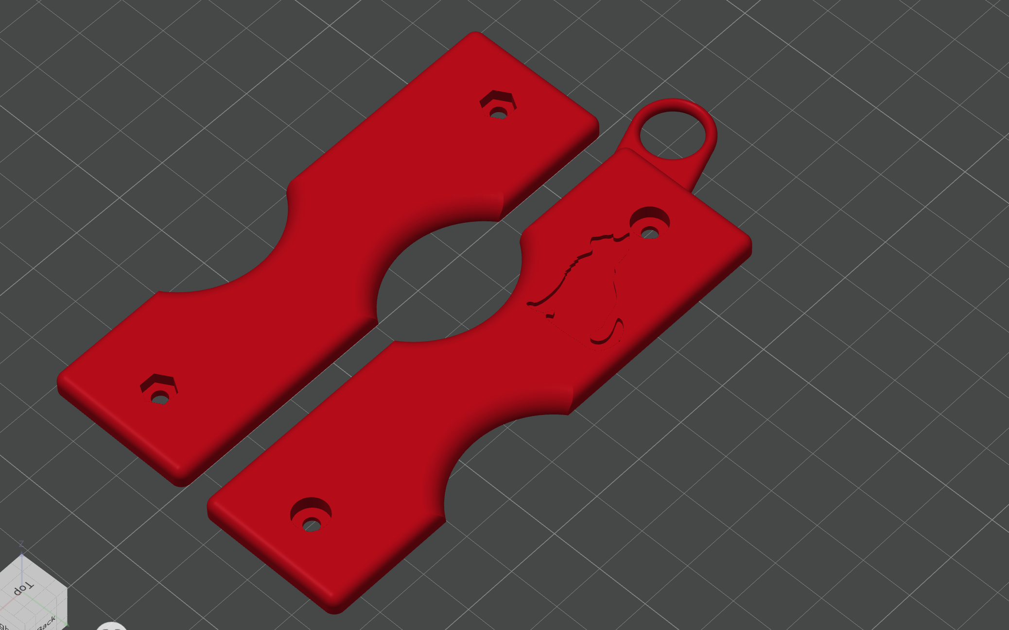 Parametric cat key holder