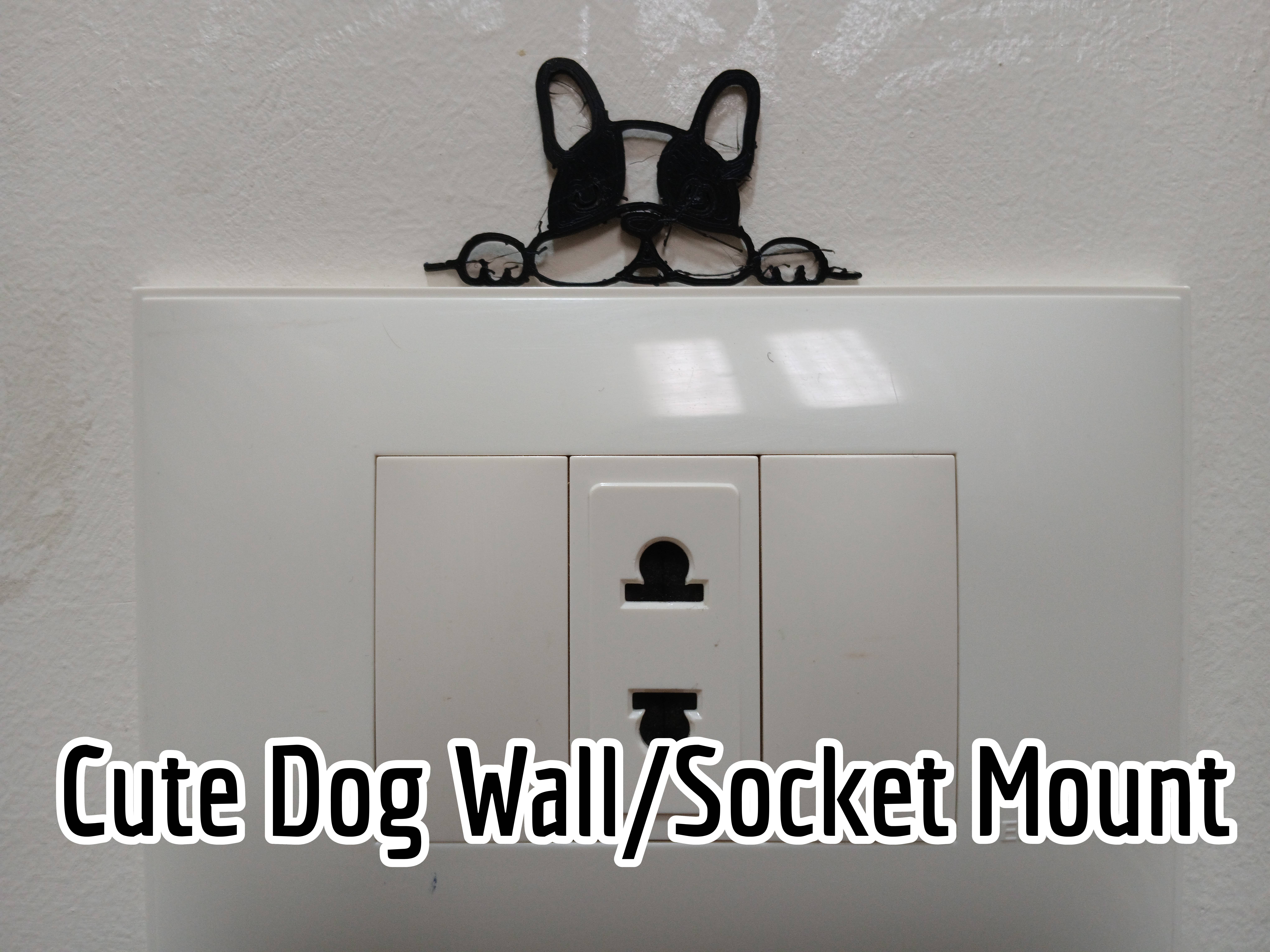 Cute Dog Wall Art / Socket Cover
