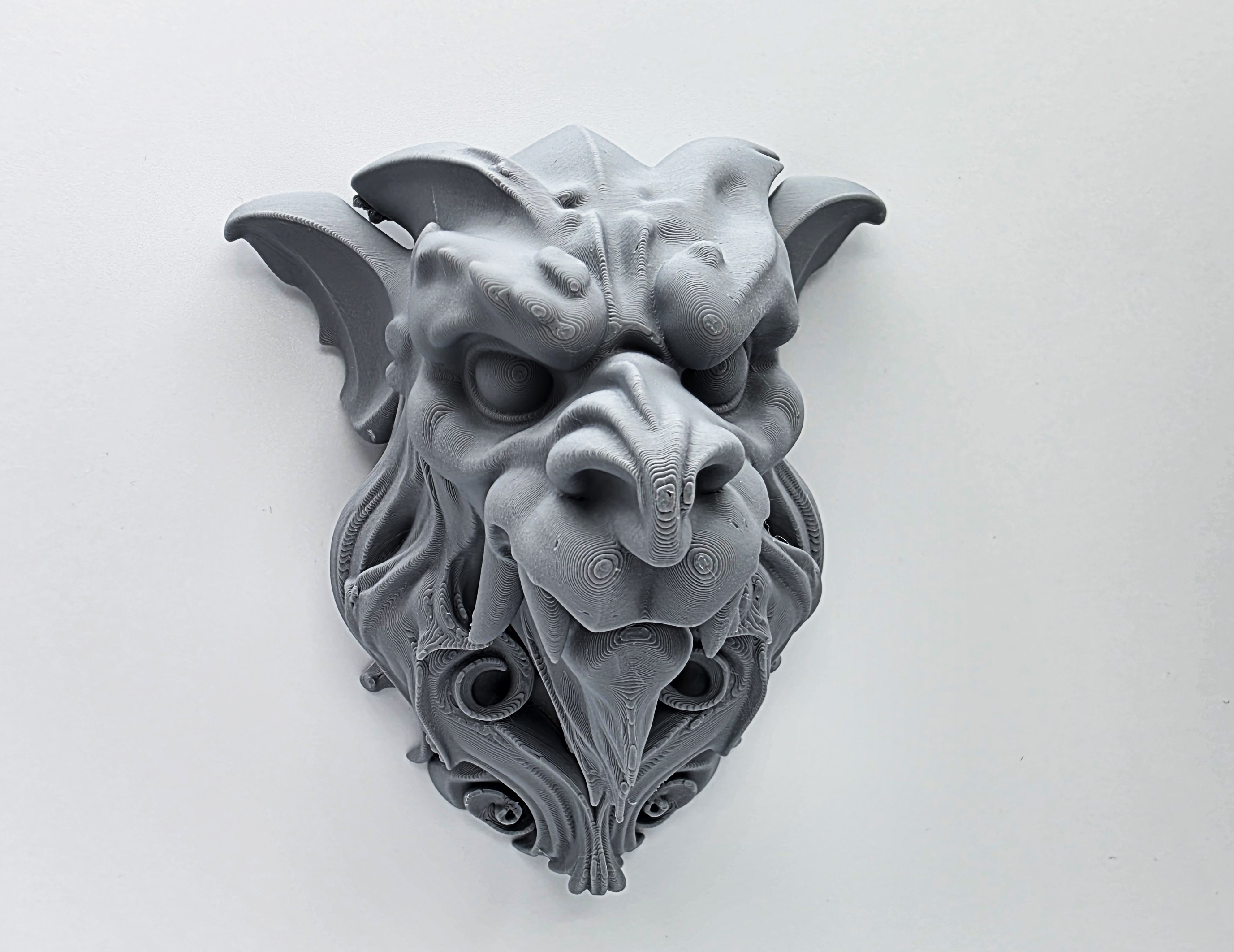 Miniatura 2 do modelo 3D Stone Gargoyle Face - Wall Mount