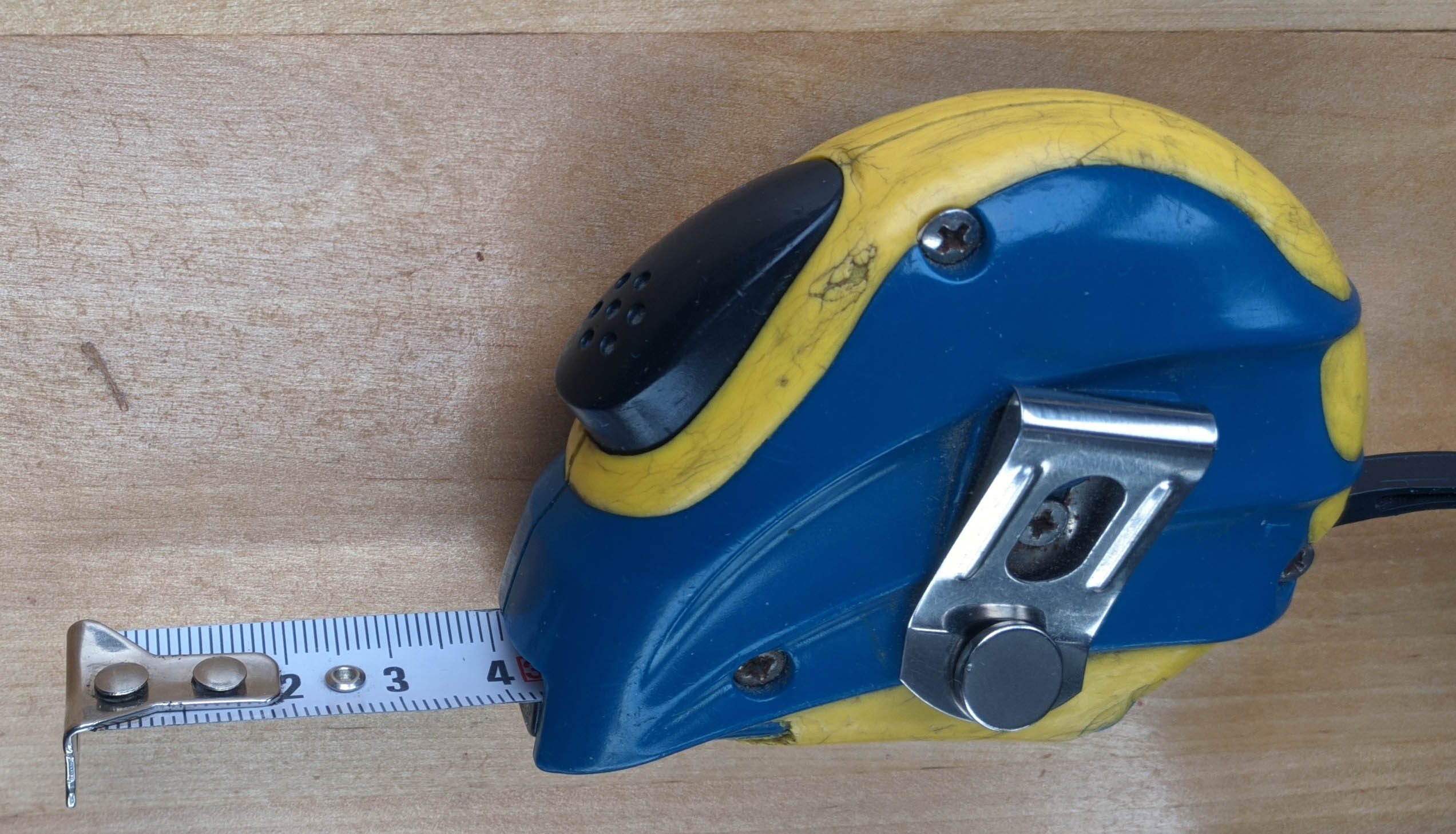 Nozzle on a tape measure for measurement of angles. by Pluton