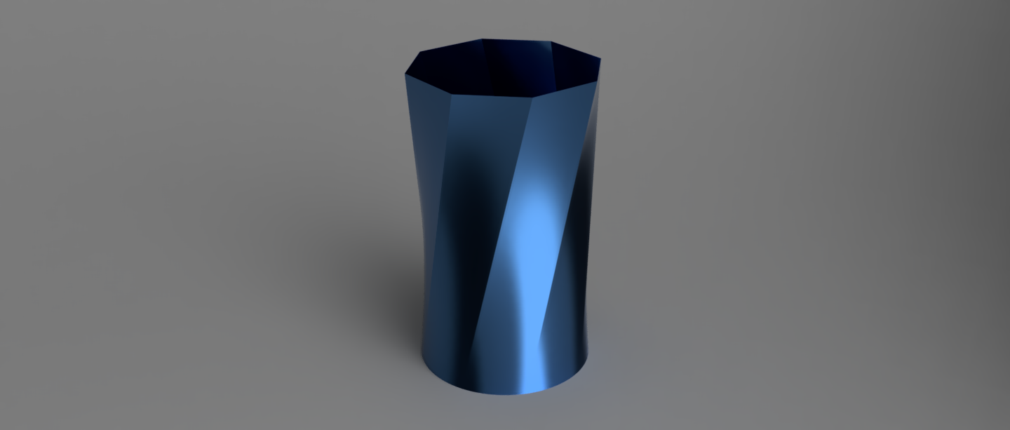 Reverse Octagonal Spiral Vase 2