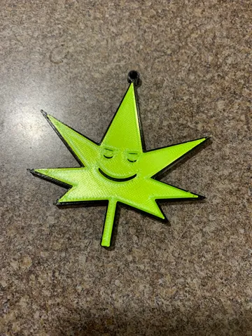 Weed Flower Keychain