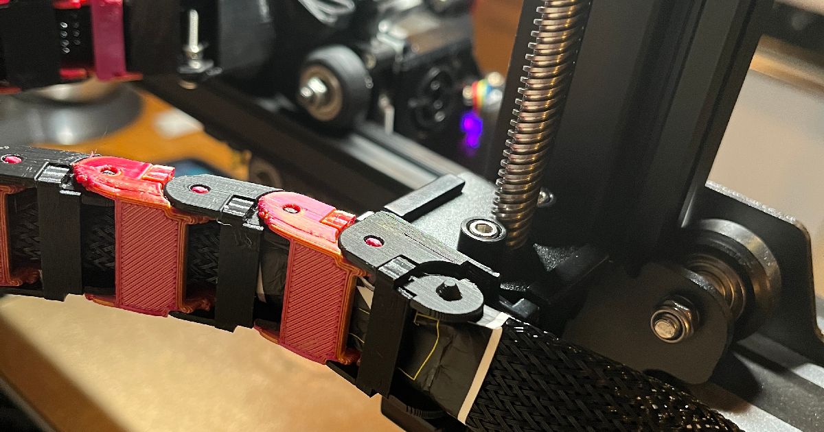 Ender 3 S1 Pro Drag Cable Chain Snap link by Jake Hink Download free STL model