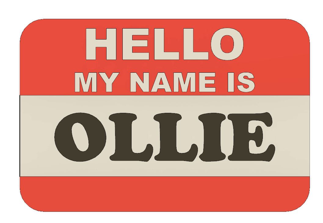 Hello My Name Is Customisable Pin Badge By 3d-dengineer 