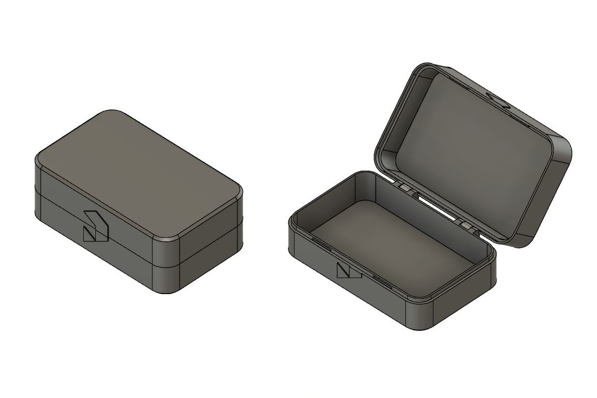 Small box with hinged lid