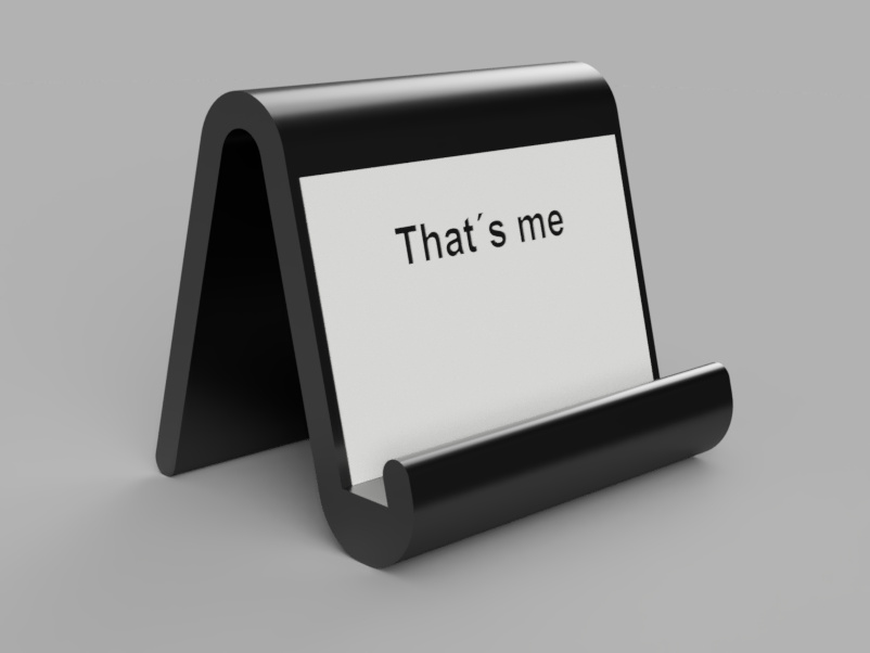 Card Model Rounded Handle Rounded Business Card Holder by TB | Download free STL model ...
