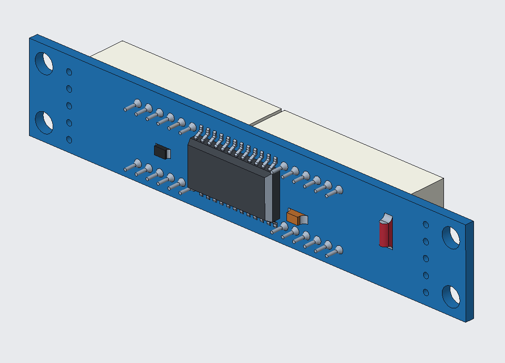 8 Digit 7 Segment Display 3D Model (STP)