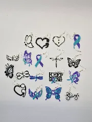 18 Suicide Awareness Ribbon Earrings