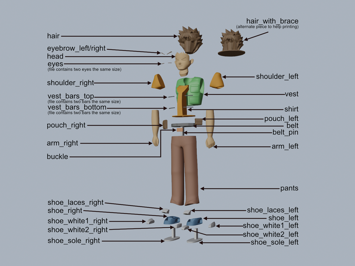 Miniatura 2 do modelo 3D Brock