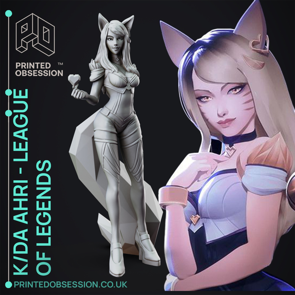 Ahri Kda League Of Legends 25cm Tall Model By Printed Obsession Download Free Stl Model 