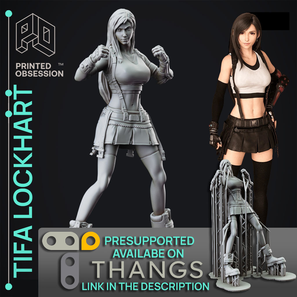 Tifa Lockhart Final Fantasy 7 Fan Art By Printed Obsession Download Free Stl Model 7790