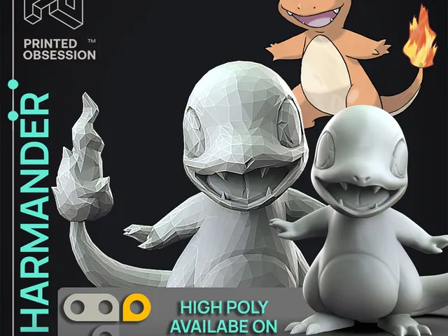 Charmander - Pokemon - Low Poly Fan Art