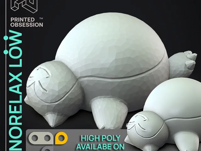 Snorelax - Low Poly - Fan Art - Pokemon