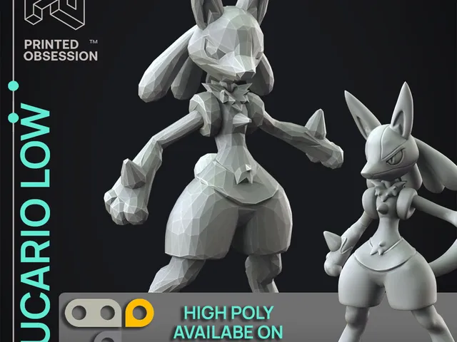 Lucario - Low Poly - Pokemon - Fan Art