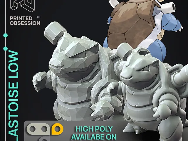 Blastoise Low Poly - Pokemon - Fan Art