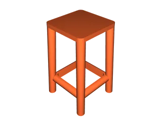 Stool model by Nils Fablab | Download free STL model | Printables.com