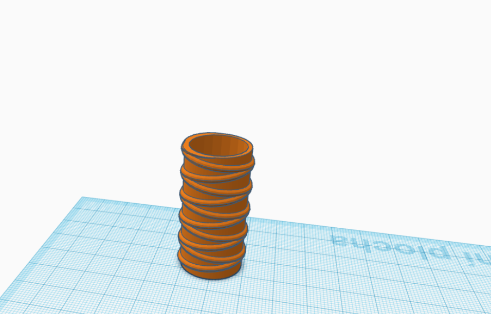 Vase with zigzag stripes