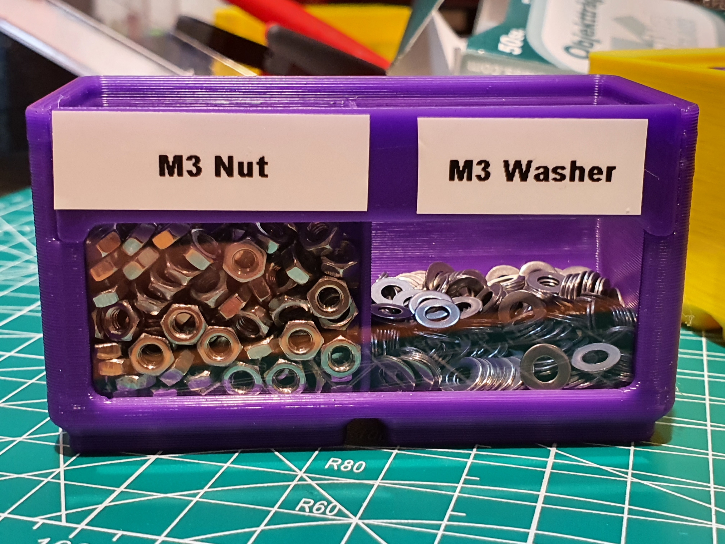 Gridfinity Window Divider Bins with Top Loading Glass and Top