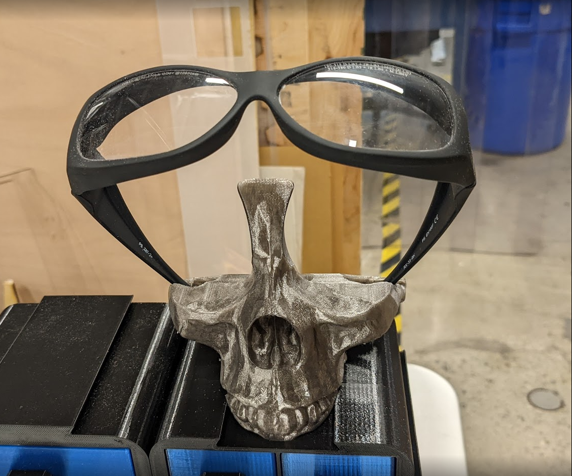 Skull glasses holder for Slotty Storage 3D model thumbnail