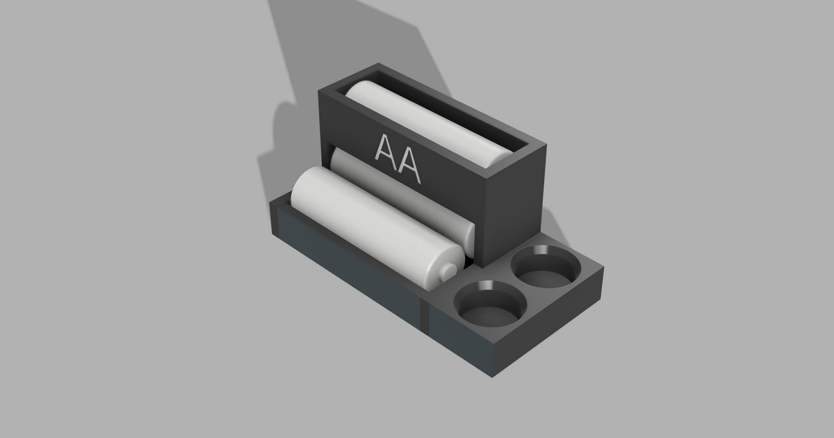 Mini AA battery dispenser by Thom H. | Download free STL model ...