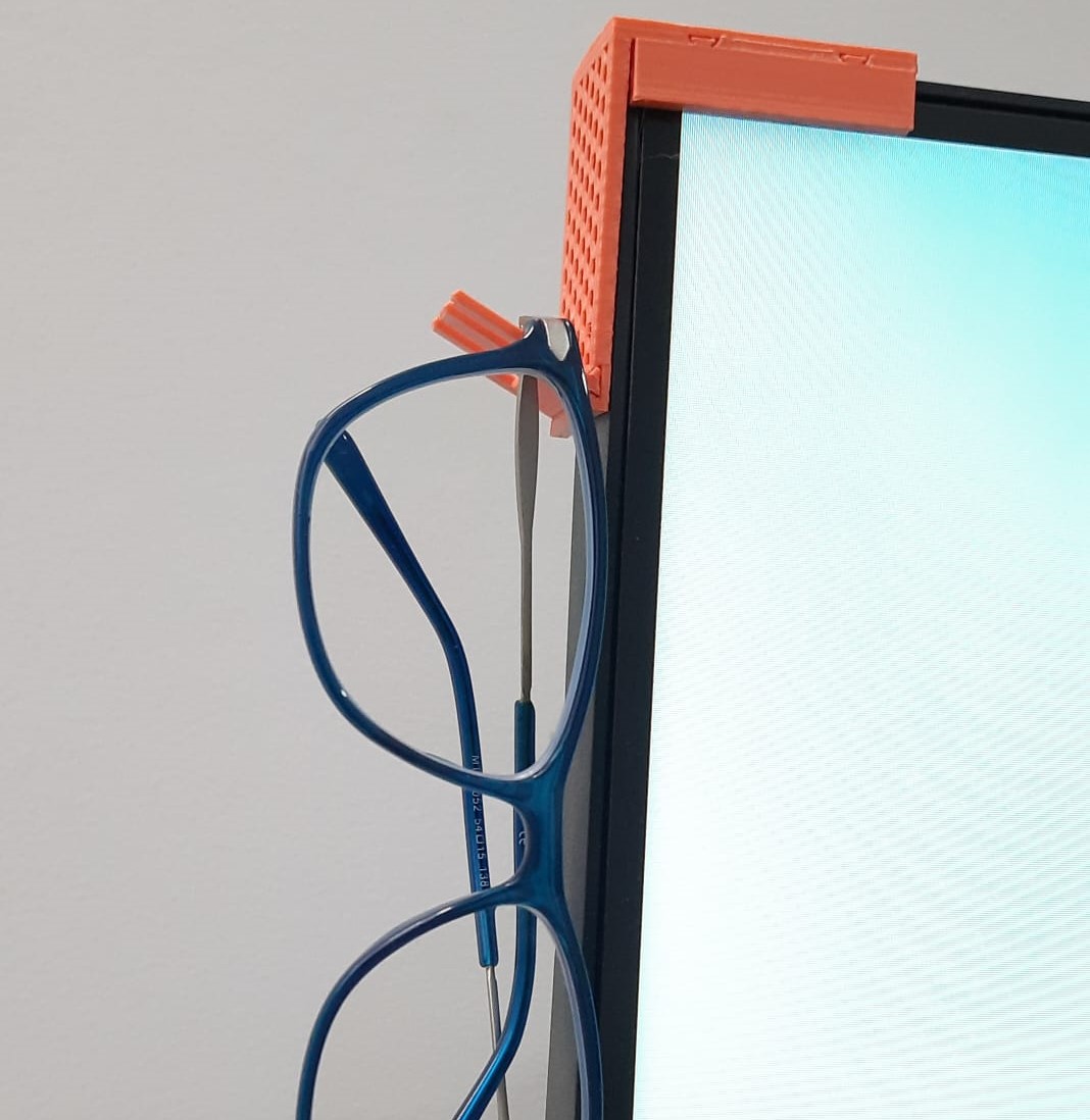 Adjustable Monitor Eyeglass Holder
