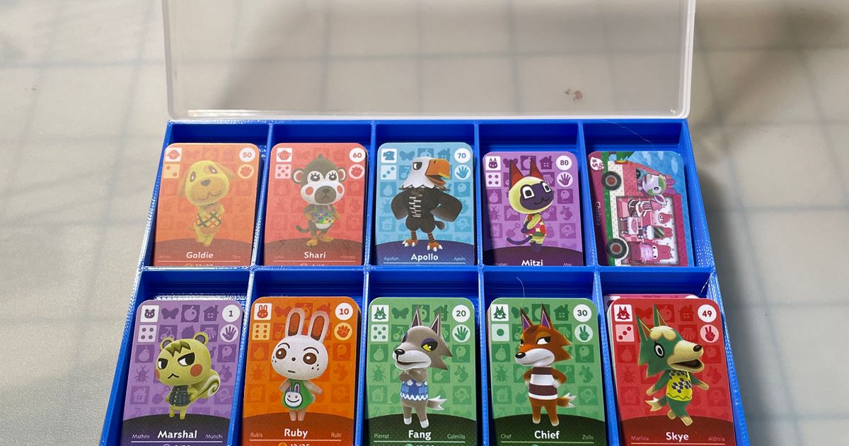 ACNH Amiibo NFC Card Organizer by Ronster Download free STL model