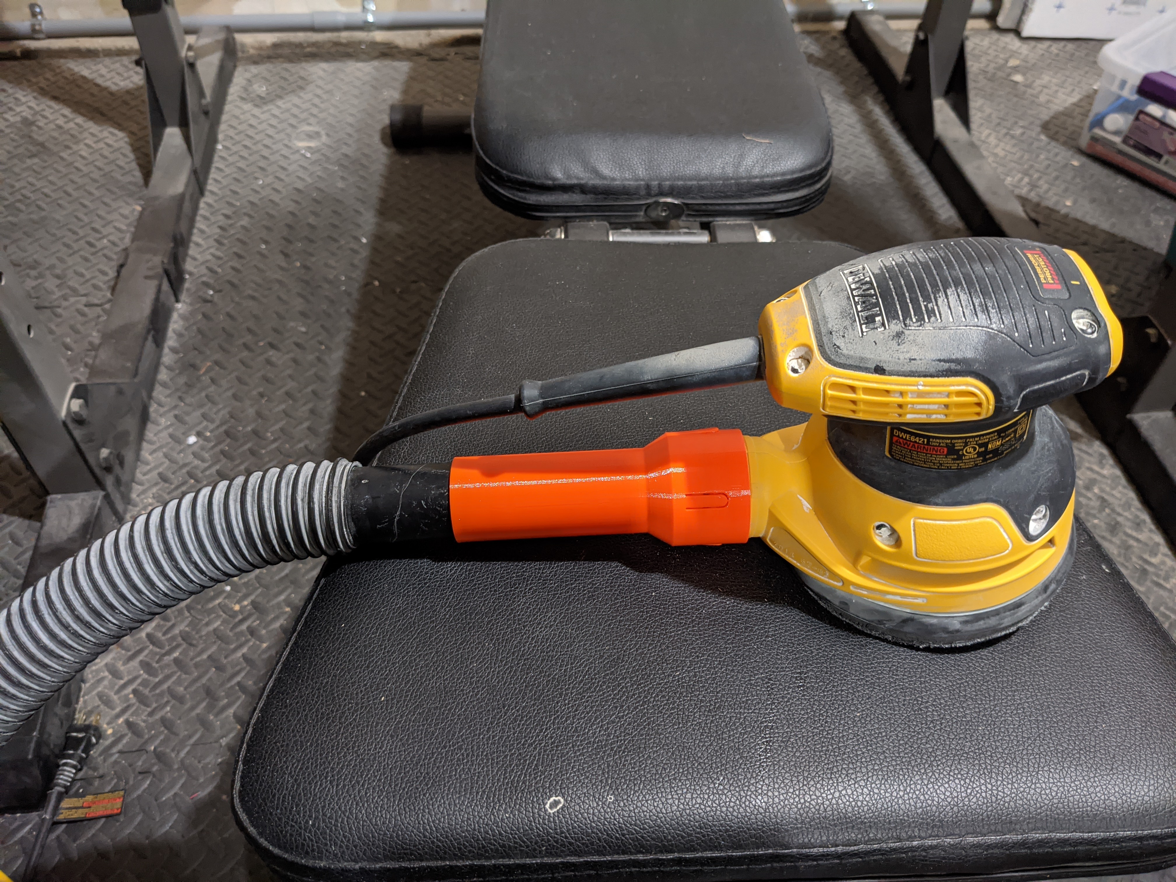 DeWalt orbital sander vacuum adapter