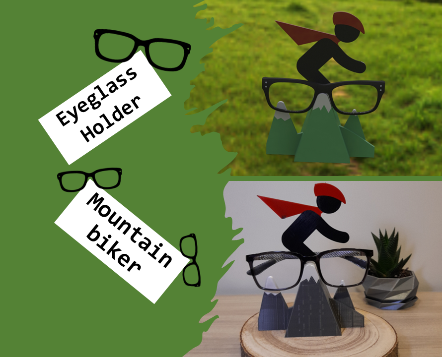 Eyeglass holder mountain biker by Pedro Lopes Download free STL model