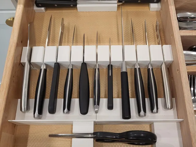 Parametric In-Drawer Knife Rack