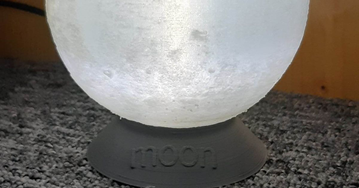 Base for moon lamp by J0naThan0s Download free STL model
