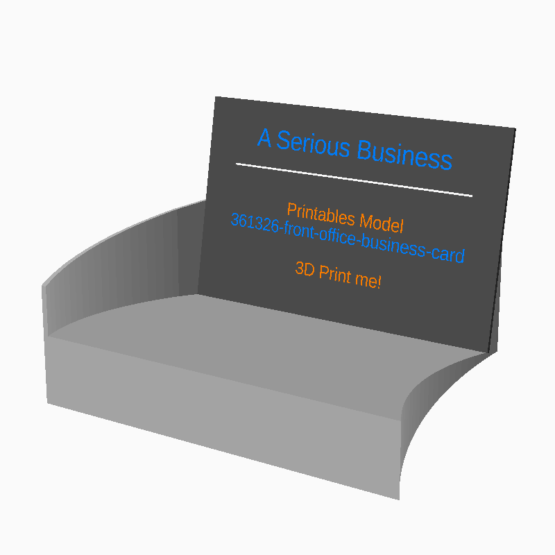 Front office Business Card