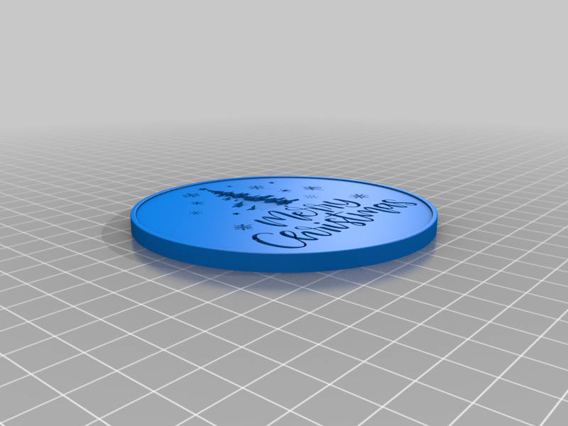 Miniatura 2 do modelo 3D Christmas Coaster