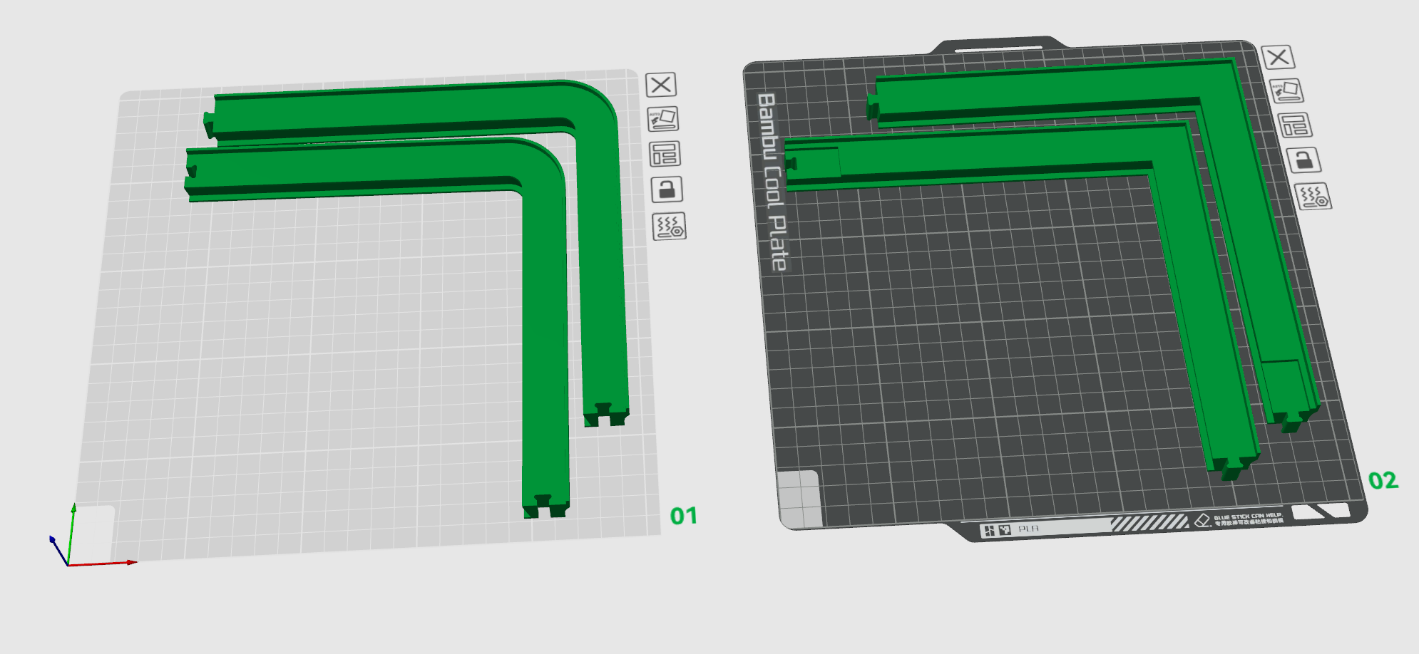 Top Glass Riser split