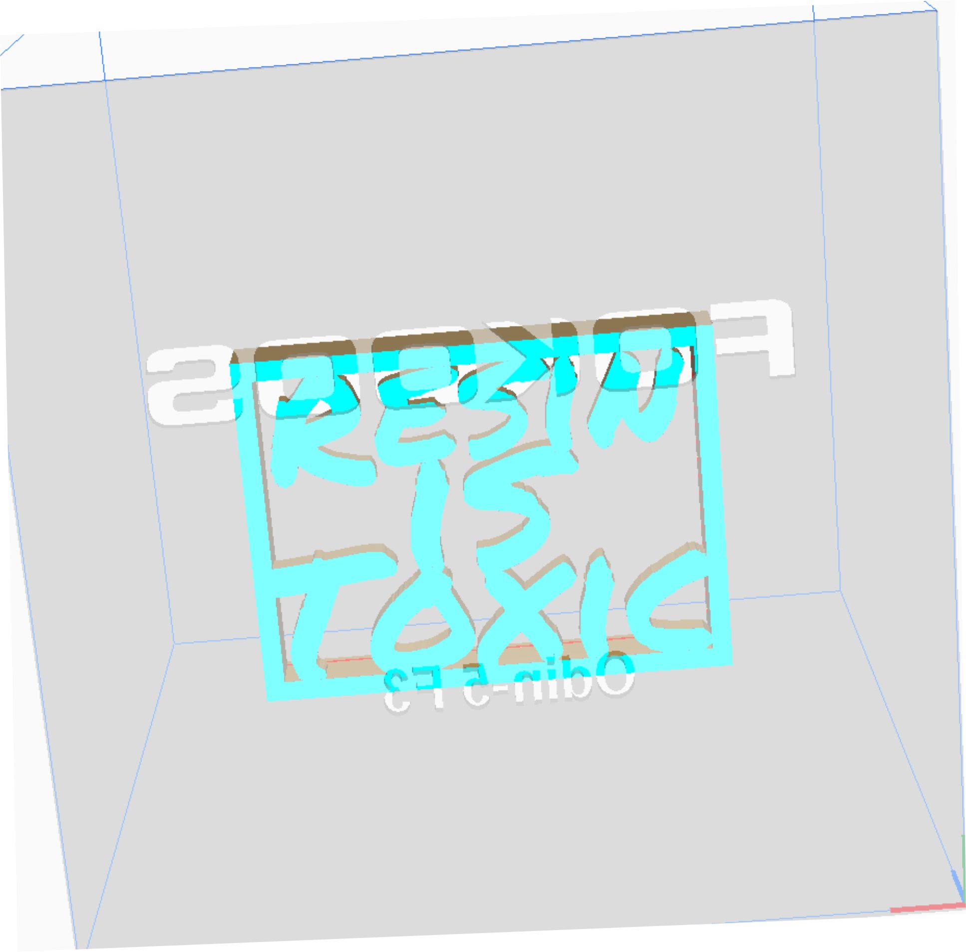 Resin Is Toxic Framed Silhouette