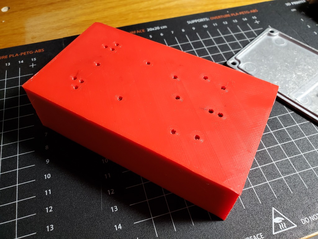 125B style guitar effect pedal enclosure drilling jig by frogstompr