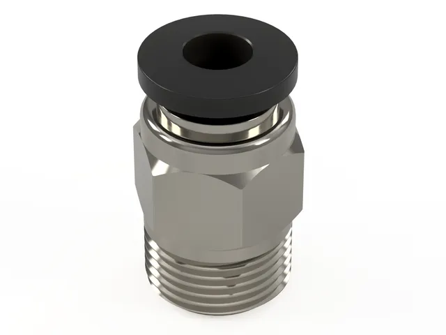 PC4-M10 PTFE Tube Pneumatic Fitting Model (Not for Printing)