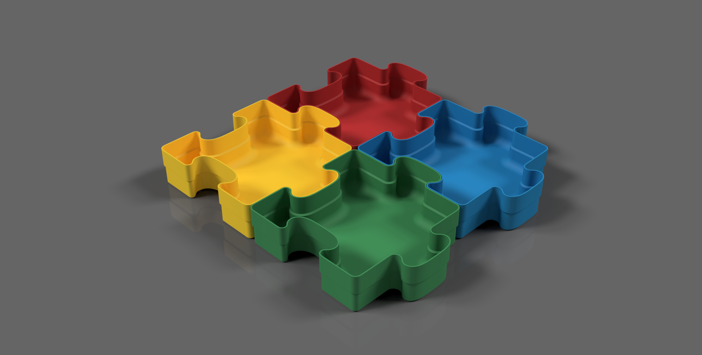 Puzzle Sorting Trays by davemoneysign, Download free STL model