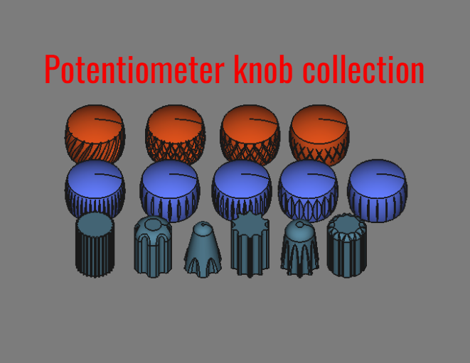 Potentiometer knob collection by ICant3DPrint Download free STL model